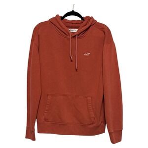 Hollister Hipster Cozycore Hoodie Unisex M Rust Minimalist Streetwear Mallcore